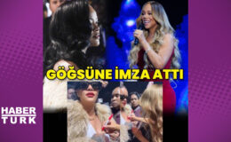 Mariah Carey, konserini seyretmeye gelen Rihanna'nın göğsüne imzasını attı – magazin haberleri